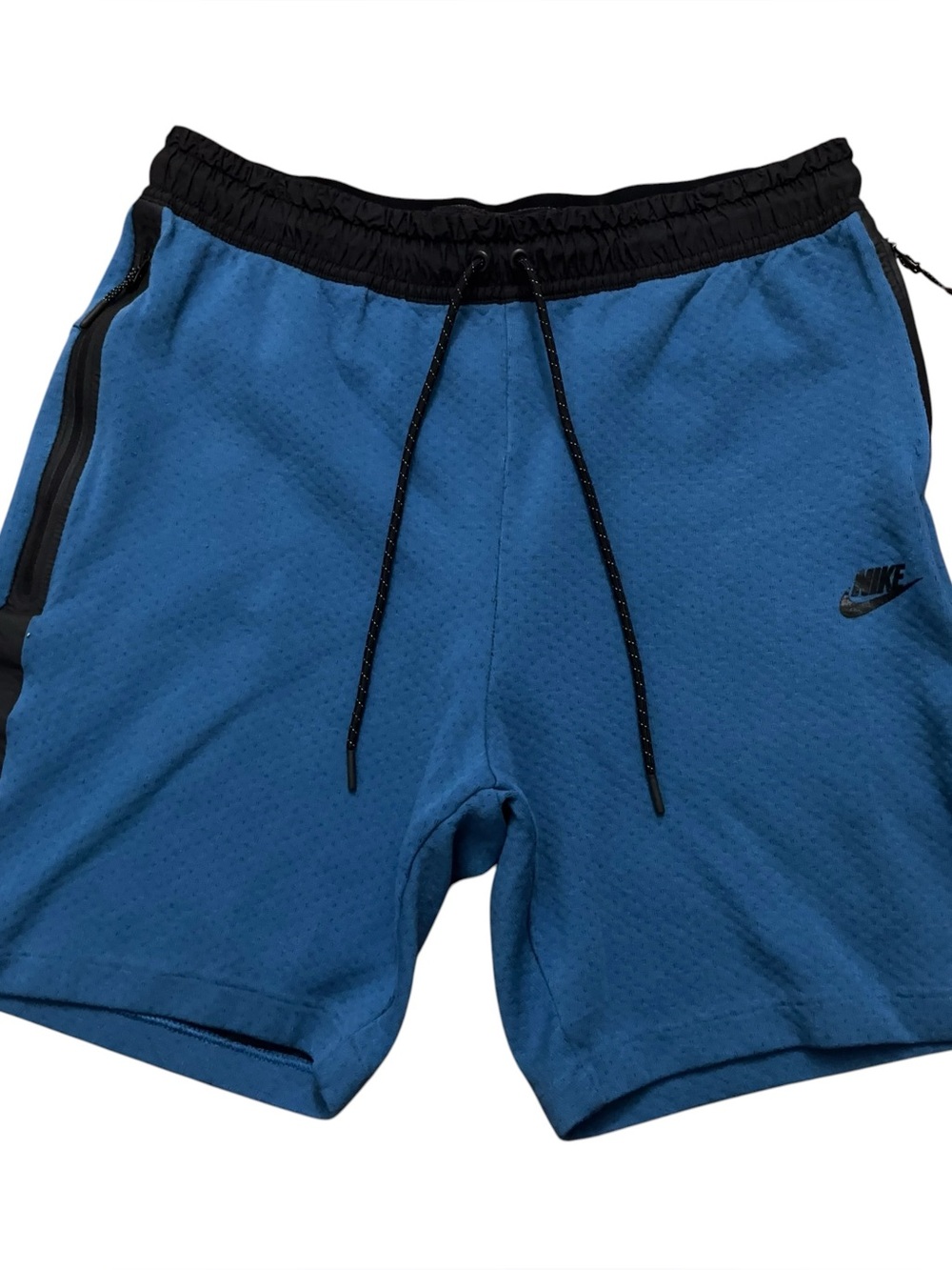 Nike Shorts Mens Size M NSW Tech Fleece Drawstring Zip Pocket 833935-457 Blue